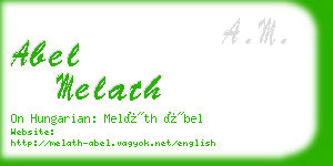 abel melath business card